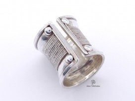 BA236 Bague Tibétaine Argent Massif Réglable