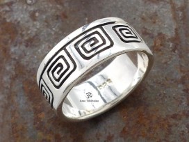 BA294 Bague Argent Massif Taille 58