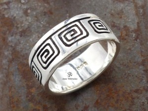 BA294 Bague Argent Massif Taille 58
