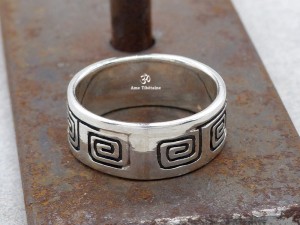 BA294 Bague Argent Massif Taille 58