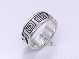 BA294 Bague Argent Massif Taille 58