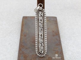 PA104 Pendentif Argent Massif Mantra Tibétain 