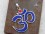 PA107 Pendentif Argent Massif Om Lapis Lazuli