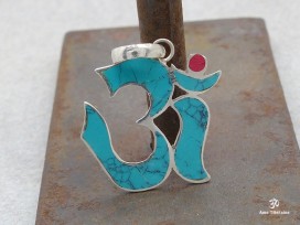 PA146 Pendentif Argent Massif Om