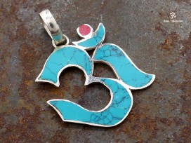PA146 Pendentif Argent Massif Om
