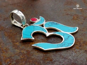 PA146 Pendentif Argent Massif Om