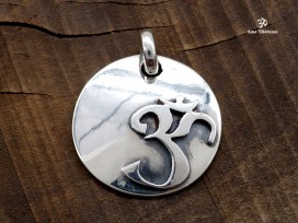 PA163 Pendentif Argent Massif Om