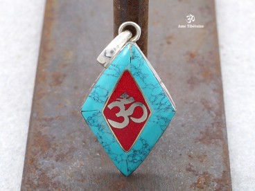 PA209 Pendentif Argent Massif Om