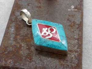 PA209 Pendentif Argent Massif Om