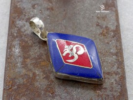 PA211 Pendentif Argent Massif Om