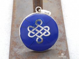 PA296 Pendentif Argent Massif Nœud Sans Fin