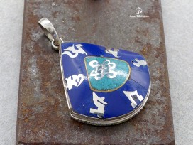 PA297 Pendentif Argent Massif Nœud Sans Fin Mantra