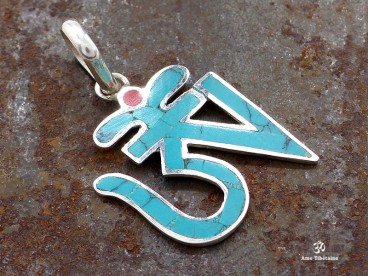 PA350 Pendentif Argent Massif Om