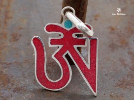 PA353 Pendentif Argent Massif Om