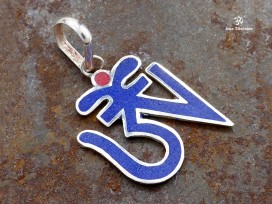 PA354 Pendentif Argent Massif Om