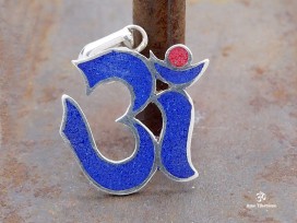 PA355 Pendentif Argent Massif Om