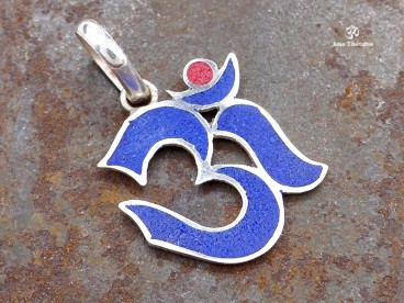 PA355 Pendentif Argent Massif Om