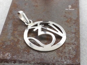 PA370 Pendentif Argent Massif Om