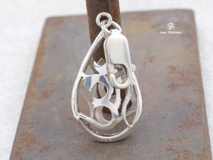 PA371 Pendentif Argent Massif Om
