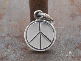 PA379 Pendentif Argent Massif Symbole de la Paix