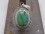 PA327 Pendentif Tibétain Argent Massif Turquoise