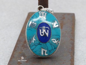 PA339 Pendentif Argent Massif Mantra Om