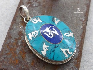PA339 Pendentif Argent Massif Mantra Om