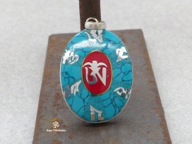 PA342 Pendentif Argent Massif Mantra Om