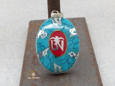 PA342 Pendentif Argent Massif Mantra Om