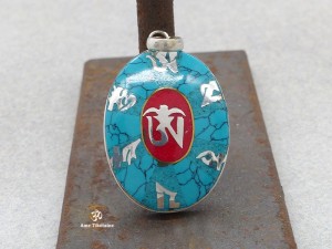 PA342 Pendentif Argent Massif Mantra Om