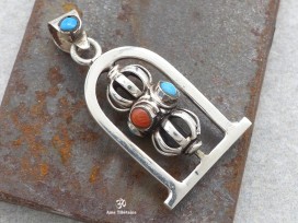 PA346 Pendentif Argent Massif Dorje Vajra