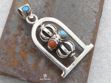 PA346 Pendentif Argent Massif Dorje Vajra