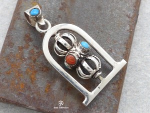PA346 Pendentif Argent Massif Dorje Vajra