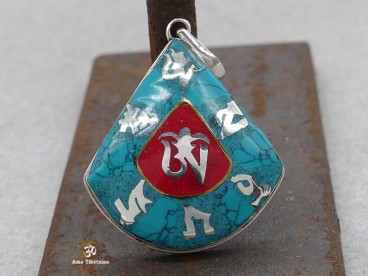 PA372 Pendentif Argent Massif OM Mantra