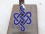 PA49 Pendentif Argent Massif Nœud Sans Fin Signes Auspicieux Lapis Lazuli