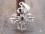 PA279 Pendentif Argent Massif Dorje Vajra Grenat