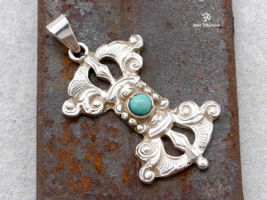 PA376 Pendentif Argent Massif Dorje Vajra
