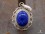 PA247 Pendentif Tibétain Argent Massif Lapis Lazuli