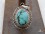 PA273 Pendentif Tibétain Argent Massif Turquoise