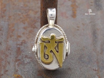 PA385 Pendentif Argent Massif Ghau Om