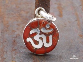 PA382 Pendentif Argent Massif Om