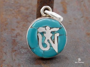 PA380 Pendentif Argent Massif Om
