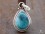 PA175 Pendentif Tibétain Argent Massif Turquoise