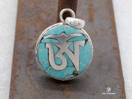 PA298 Pendentif Argent Massif Ghau Om
