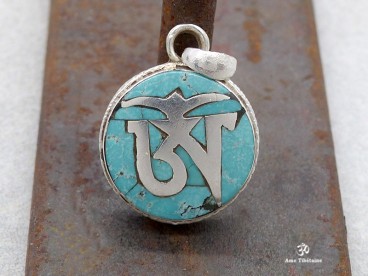 PA298 Pendentif Argent Massif Ghau Om