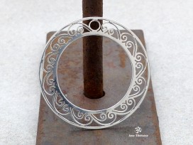 PA314 Pendentif Tibétain Argent Massif