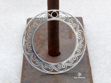 PA314 Pendentif Tibétain Argent Massif