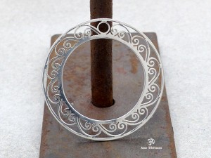 PA314 Pendentif Tibétain Argent Massif