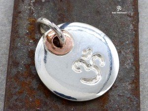 PA321 Pendentif Argent Massif Cuivre Om