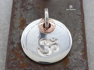 PA321 Pendentif Argent Massif Cuivre Om